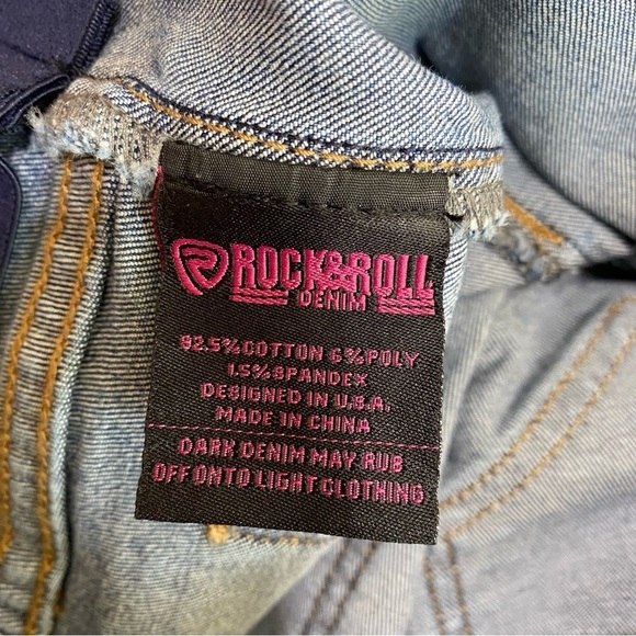 Rock & Roll Denim Skinny Mini High Rise Pull-On Skinny Jeans - Picture 4 of 8